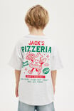 Drop Shoulder Personalisation Tee, SNOW MARLE/PIZZERIA - alternate image 1