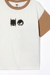 Batman Drop Shoulder Short Sleeve Tee, LCN WB WHITE & TAUPY BROWN/BATMAN & ROBIN BFF - alternate image 2