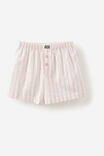 Kelly Short Sleeve Pyjama Set, BLUSH PINK/UNICORN DOUBLE STRIPE - alternate image 4