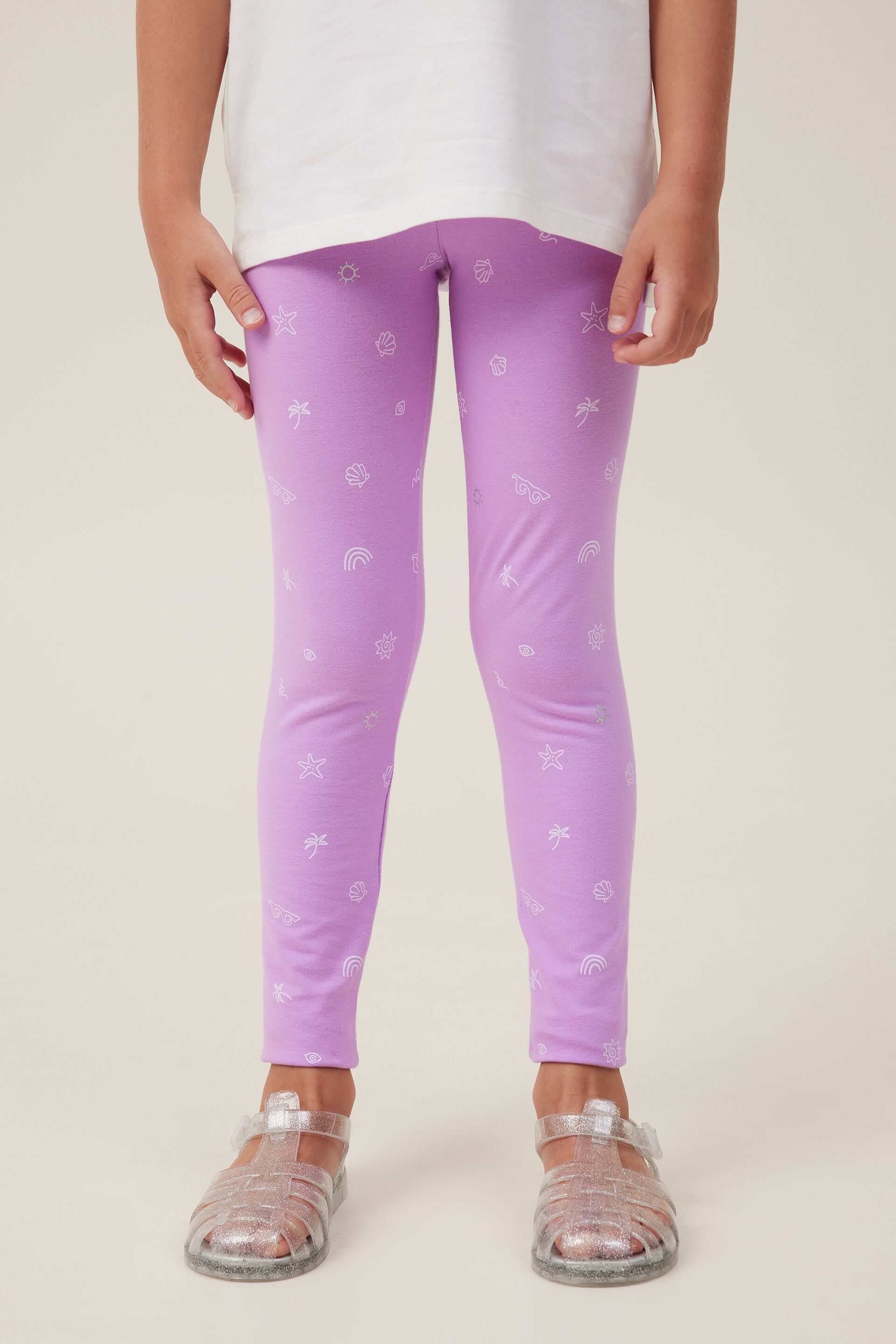 Buy XY Life Kids Pink Cotton Striped Leggings for Girls Clothing Online @  Tata CLiQ