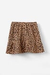 Everly Fleece Skirt, TAUPY BROWN/LEOPARD - alternate image 3