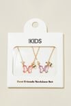 Kids 2 Pk Necklaces, BUTTERFLIES/GOLDY - alternate image 2