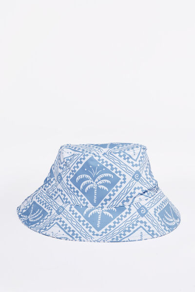 Swim Bucket Hat, DUSK BLUE/TILE PALM