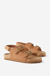 Kids Double Buckle Sandal, TAN - example image 4