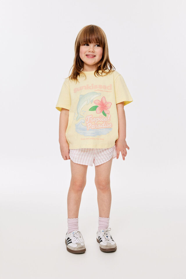 Gigi Woven Short, BALLET PINK/GINGHAM