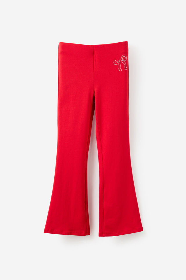 Essential Flare Legging, VARSITY RED/BOW