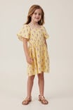 Paige Short Sleeve Dress, RAFFIA/FLORA FLOWER STAMP - alternate image 2