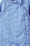 Baby Long Sleeve Ruffle All In One Swimsuit, BLUE BONNET/LOVELY DITSY - example image 2
