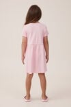 Sally Button Front Short Sleeve Dress, BLUSH PINK WAFFLE - alternate image 3