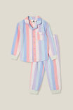 Angie Long Sleeve Pyjama Set, ZEPHYR/RAINBOW STRIPE - alternate image 1
