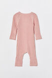 Organic Knit Long Sleeve Romper, ZEPHYR - alternate image 3