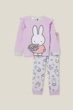 Fiona Long Sleeve Pyjama Set Licensed Personalised, LCN MIF PALE VIOLET/MIFFY DAISIES - alternate image 2