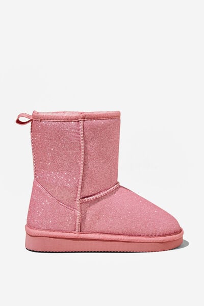 Kids Home Boot, PINK GLITTER