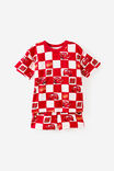 Lightning McQueen Disney Pixar Snoozesoft Short Sleeve Boxer Pj Set, LCN DIS VARSITY RED/LIGHTNING MCQUEEN CHECKS - example image 2