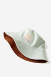 Kids Reversible Bucket Hat, ICE MINT TULUM/CHESTNUT - example image 3