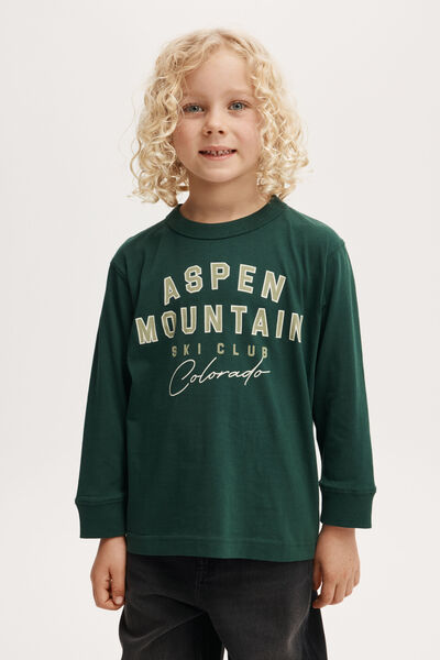 Long Sleeve Jonny Tee, PINE TREE GREEN/ASPEN MOUTAIN