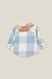Baby Rugged Shirt, TAUPY BROWN/DUSTY BLUE SPLICE PLAID - alternate image 3