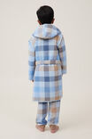 Boys Flannel Hooded Gown, FROSTY BLUE/WINTERS CHECK - alternate image 3