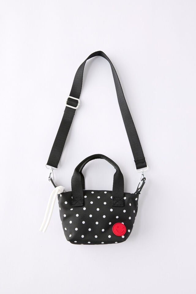 Kids Retro Cross Body Bag, BLACK SPOT
