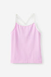 Soft Stretch Active Cross Back Tank, PALE VIOLET - example image 2