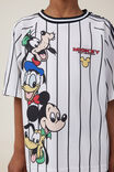 Camiseta - License Soccer Jersey, LCN DIS VANILLA STRIPE 100/MICKEY & FRIENDS - vista alternativa 4
