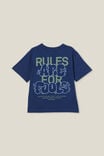 Jonny Short Sleeve Print Tee, IN THE NAVY/RULES ARE FOR FOOLS - alternate image 3