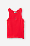 Fitted Essential Racer Back Tank, VARSITY RED/BEAR - example image 2