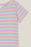 Camiseta - Raya Rib Baby Tee, RAINBOW STRIPE RIB - vista alternativa 2