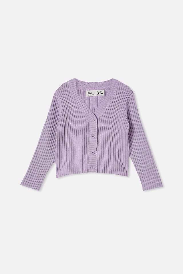 Carrie V Neck Cardigan, LILAC DROP