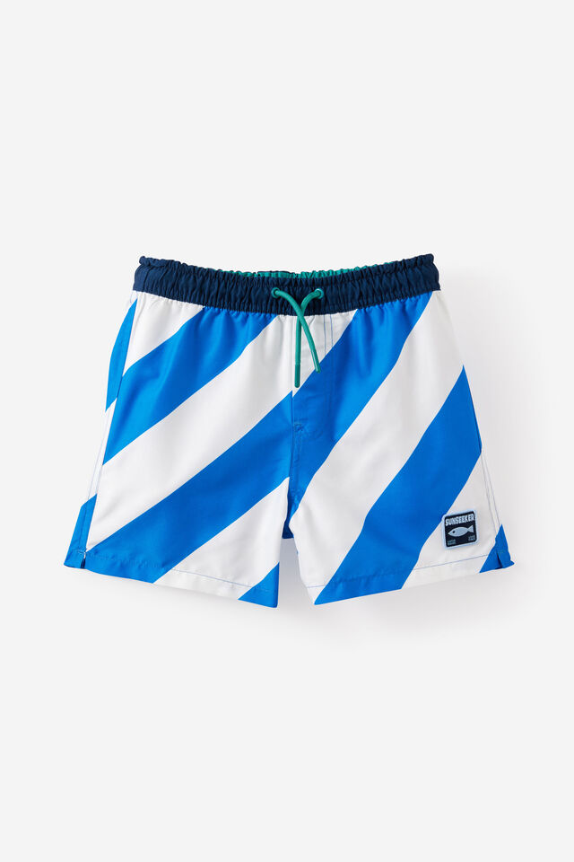 Bailey Board Short, HARBOUR BLUE/VANILLA STRIPE