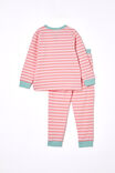 Ava Long Sleeve Pyjama Set, MARIAN STRIPE BLUSH PINK/ ORANGE CORAL - alternate image 3