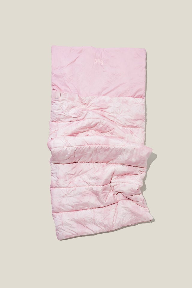 Kids Sleeping Bag - Personalised, CRYSTAL PINK TIE DYE