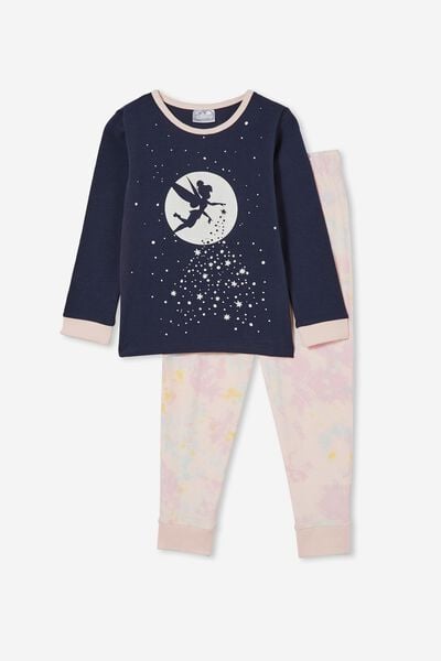 Florence Long Sleeve Pyjama Set Licensed, LCN DIS INDIGO TINKERBELL SPARKLE