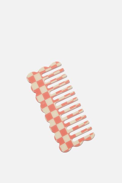 Kids Comb, PINK CHECKERBOARD