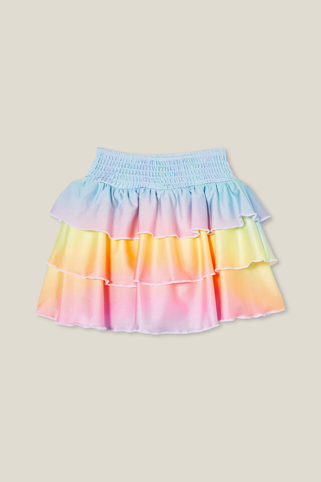 Summer Swim Tropical Skirt, RAINBOW SUGAR GRADIENT