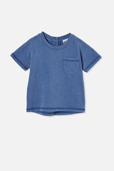 Camiseta - Alfie Drop Shoulder Tee, PETTY BLUE WASH