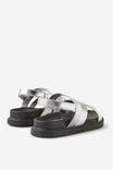Blair Multi Strap Sandal, SILVER METALLIC - example image 3
