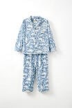Lucas Long Sleeve Pyjama Set, DUSTY BLUE/ DINO FIELDS - alternate image 1