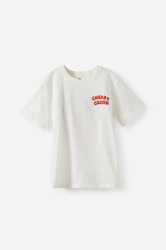Essential Short Sleeve Graphic Tee, VANILLA/CHERRY CRUSH