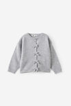 Cosi Knit Cardigan, GREY MARLE/BOW BUTTONS - example image 2