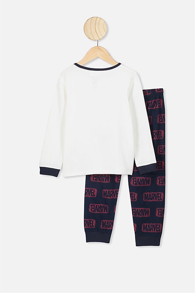 Noah Long Sleeve Pyjama Set, LCN MAR DARK VANILLA SPIDERMAN HANG TIME