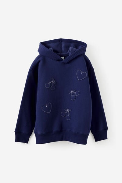 Sammy Oversized Hoodie, DENIM NAVY/HEARTS AND CHERRIES