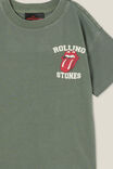 Rolling Stones License Drop Shoulder Short Sleeve Tee, LCN BRA SWAG GREEN/ROLLING STONES - vista alternativa 2