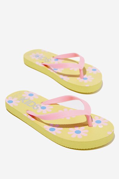 Printed Flip Flop, BRUNY DAISY YELLOW