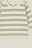 Camiseta - Jamie Long Sleeve Tee, RAINY DAY/SWAG GREEN DOUBLE STRIPE - vista alternativa 2