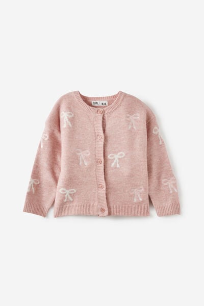 Cosi Knit Cardigan, ZEPHYR MARLE/BOWS