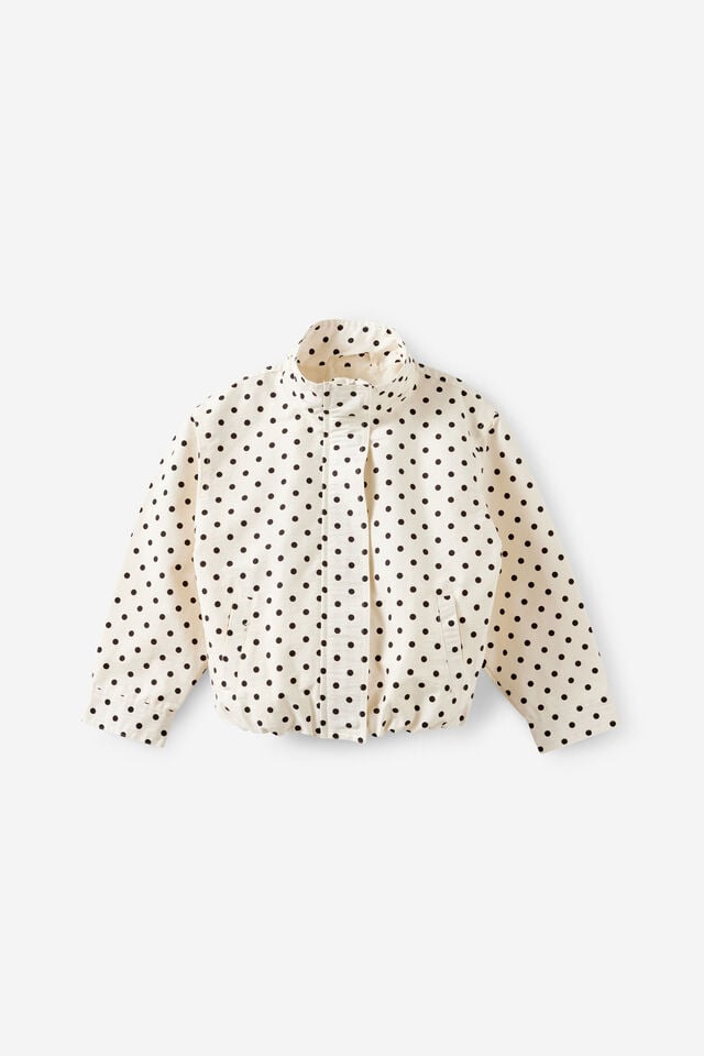 Funnel Neck Jacket, VANILLA/SPOT