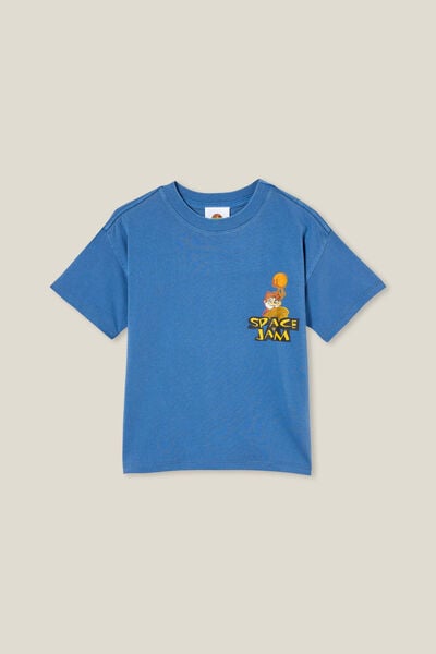Camiseta - License Drop Shoulder Short Sleeve Tee, LCN WB PETTY BLUE/SPACE JAM
