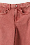 Unisex Super Barrel Leg Denim Jean, GARNET - example image 4