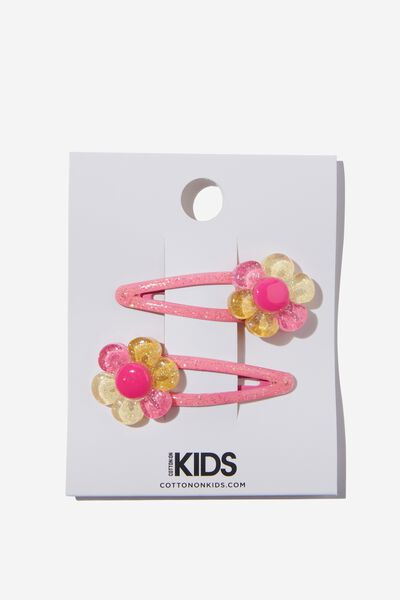 Sadie Snap Clips, OMBRE GLITTER DAISIES